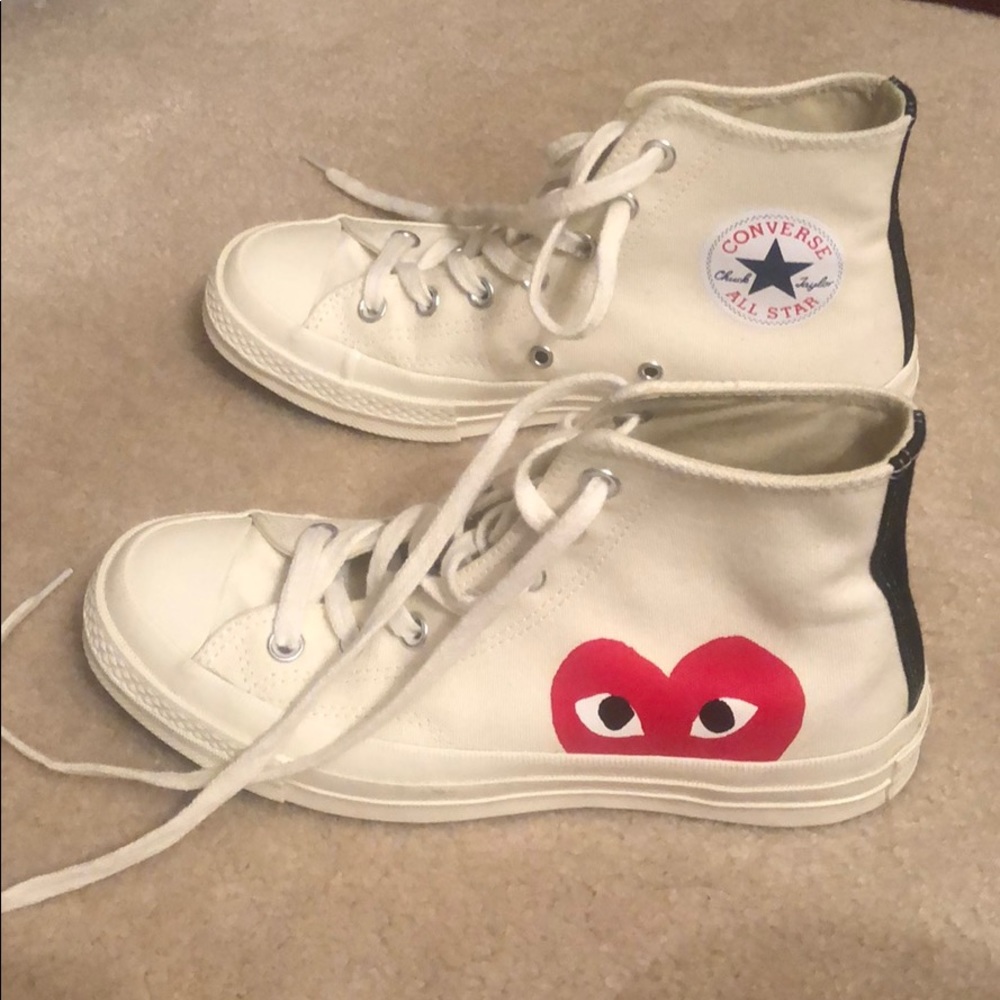 Comme des Garçons white hightop Converse